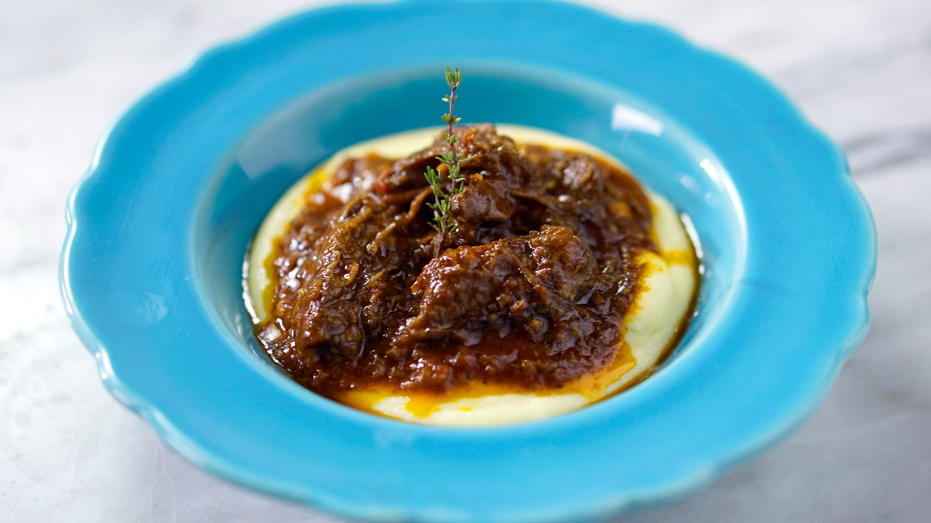 Ragú com polenta
